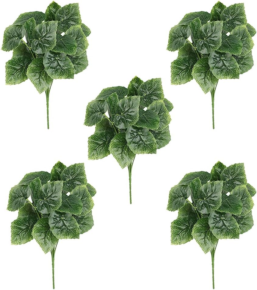 Shirfloral 5Pcs Artificial Peperomia Plants 125 Greenery Bushes