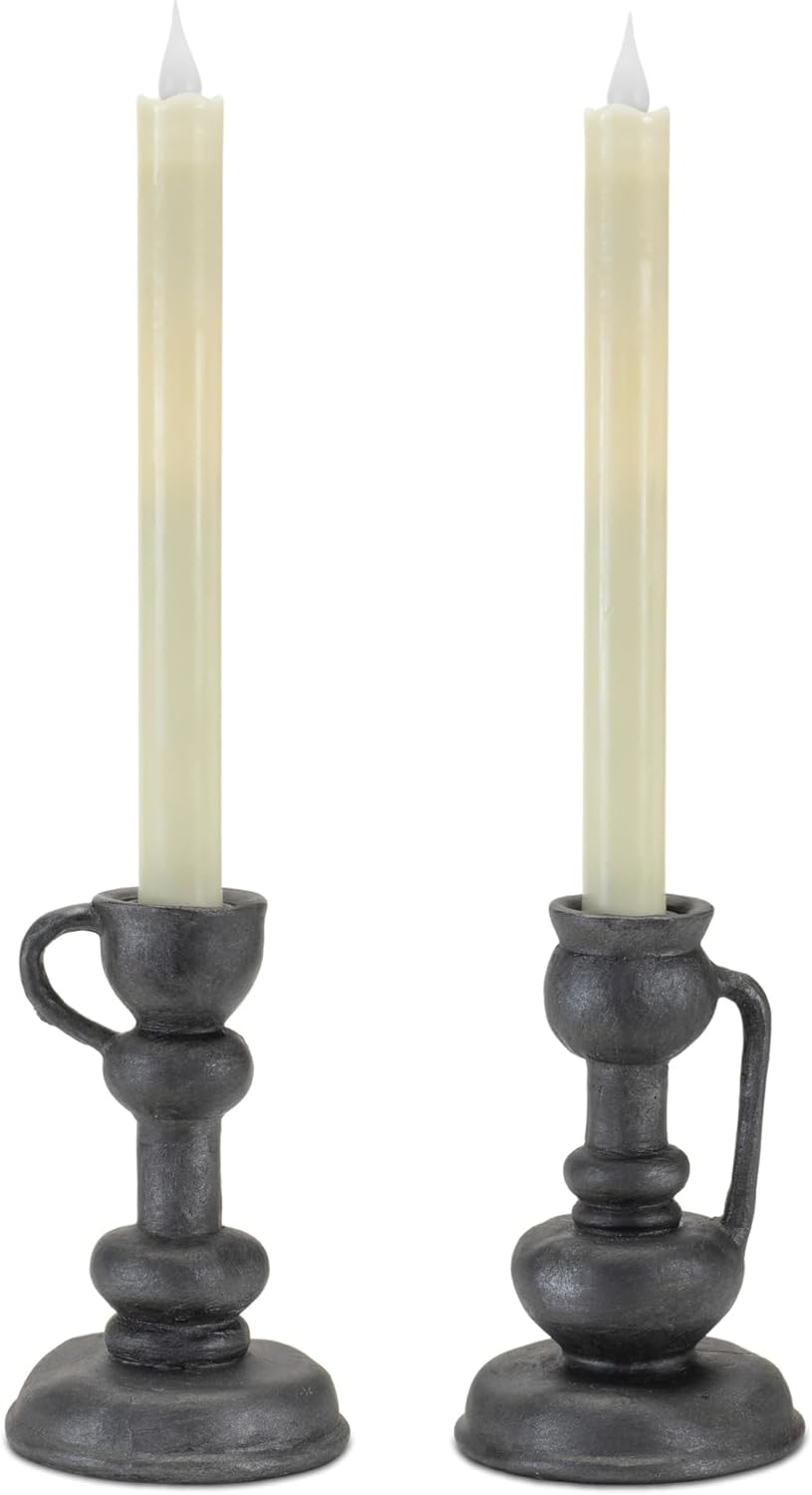 Melrose Antique Style Taper Candle Holders Set of 4