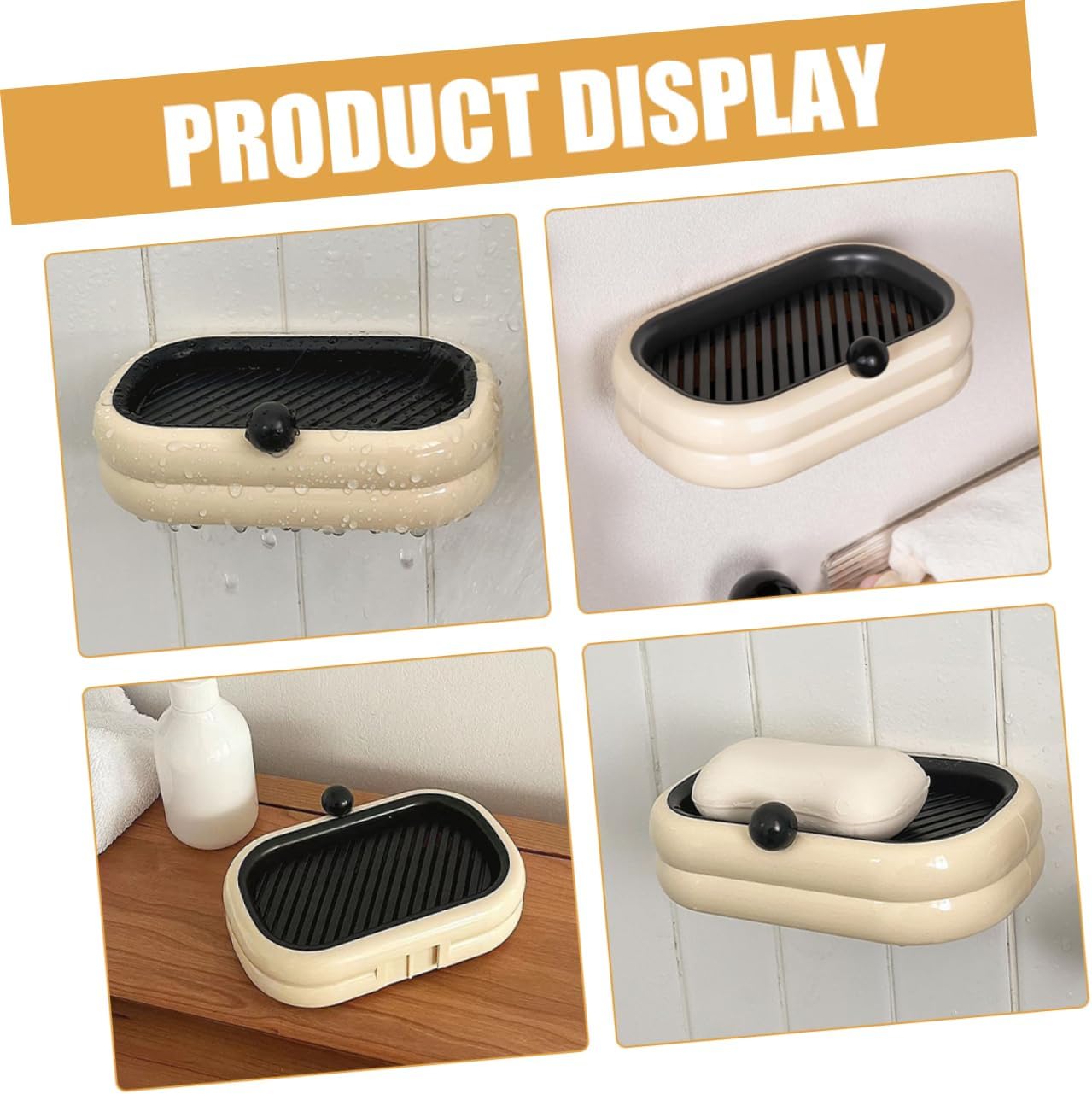 Self-Adhesive Double Soap Holder for Bathroom and Kitchen