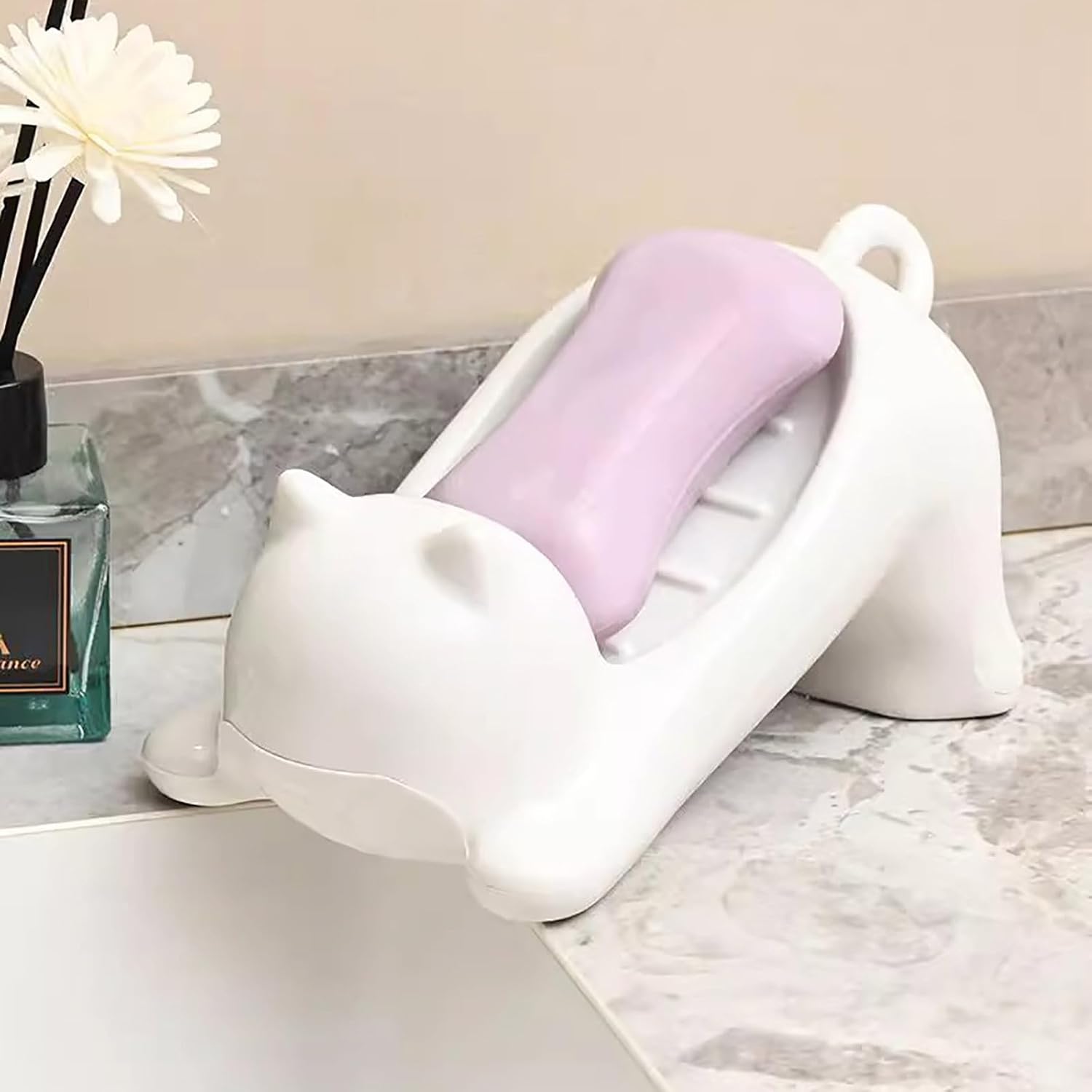 Cute Cat Shape Soap Bar Holder for Shower 1