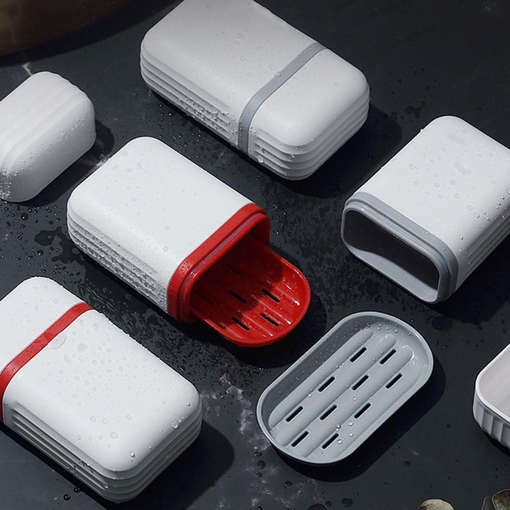 Cute Travel Soap Dish with Drain Tray