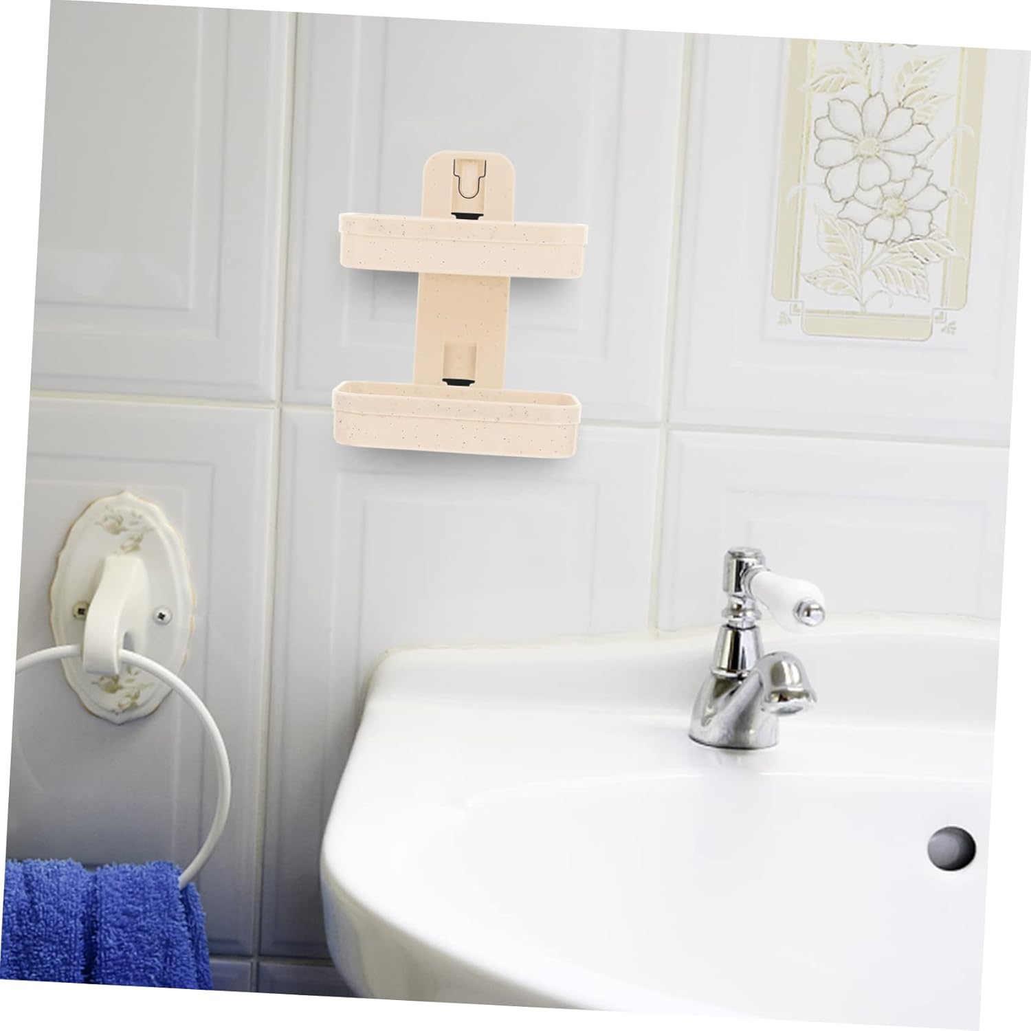 MAGICLULU Double Layer Soap Dish Holder Wall Mount Self Adhesive