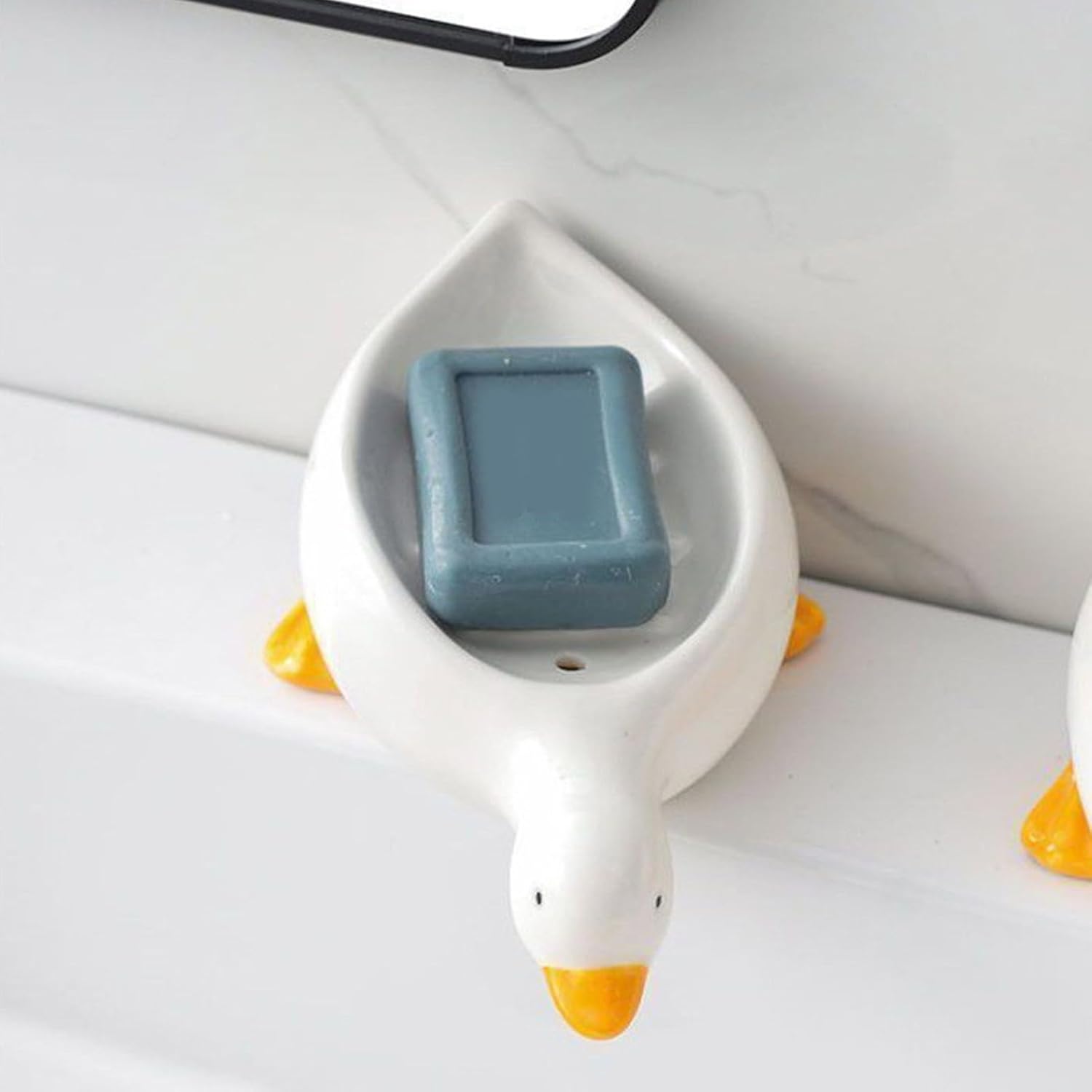 Cute Cartoon Duck Soap Dish with Open Design 1
