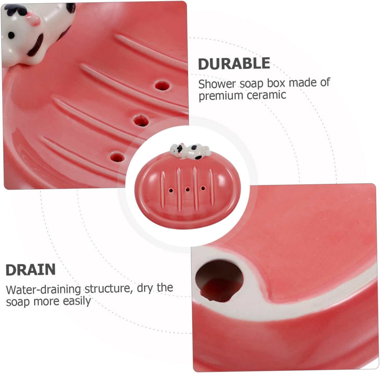 Dorable Ceramic Soap Holder for Small Bathrooms