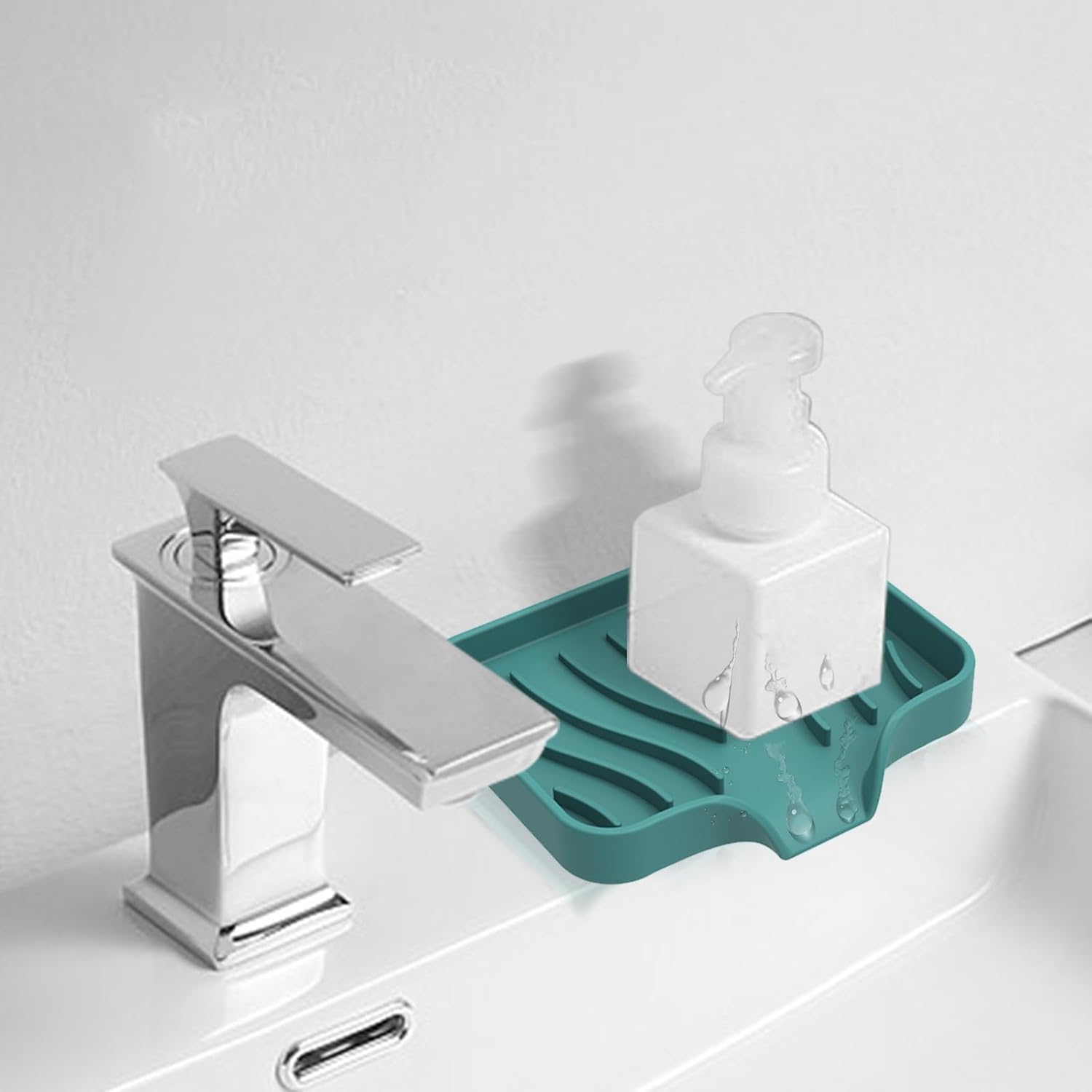 Kitchen Sink Soap Sponges Tray Draining Holder for Bathroom Hotel