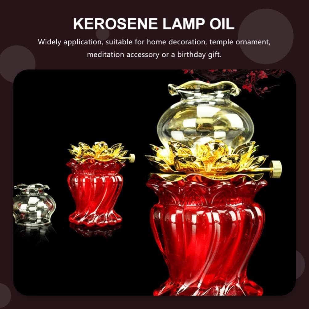 Crystal Glass Lotus Oil Lamp for Buddhist Altar 1