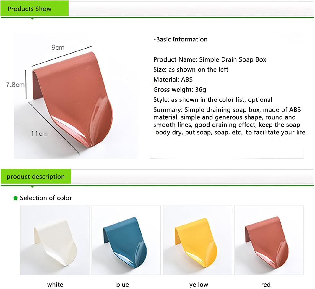 SHOUCAN 2-Pack Multi-Color Soap Dish Holders