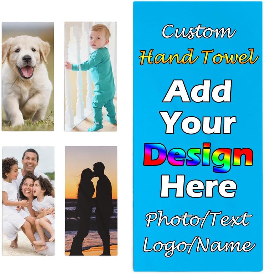 Custom Ultrafine Fiber Face Towel - Personalized Quick Dry Towel with Text and Image