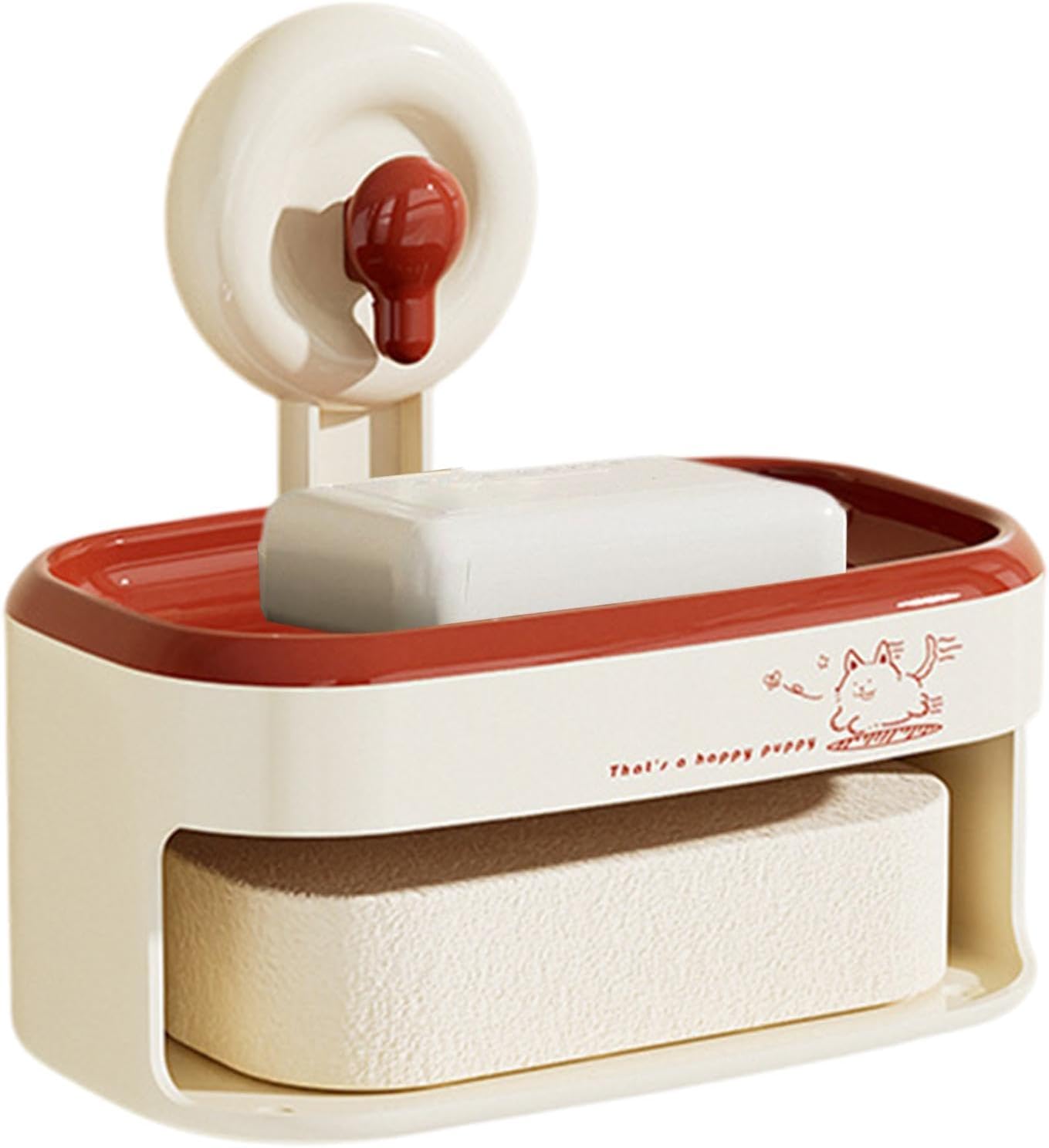 Sturdy Suction Cup Soap Dish for Shower Non-Drilling Wall Mount