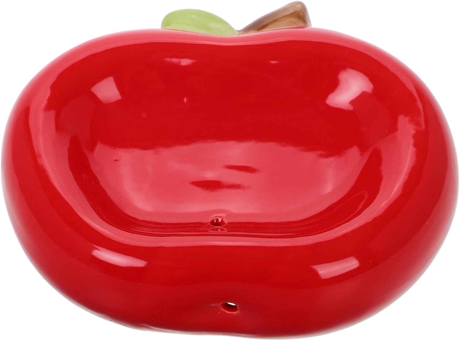 Zerodeko Apple Shaped Ceramic Soap Holder with Drainage 1