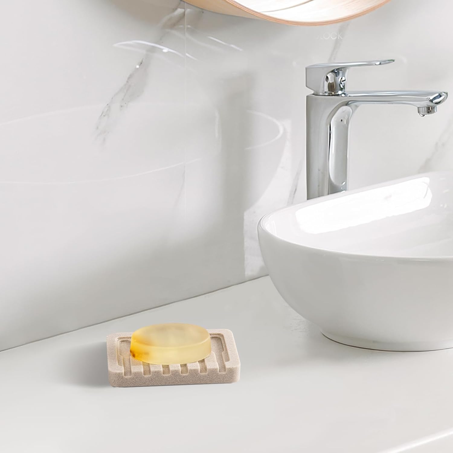UHEY HOME Soap Dish Resin Bar Holder for Bathroom and Kitchen