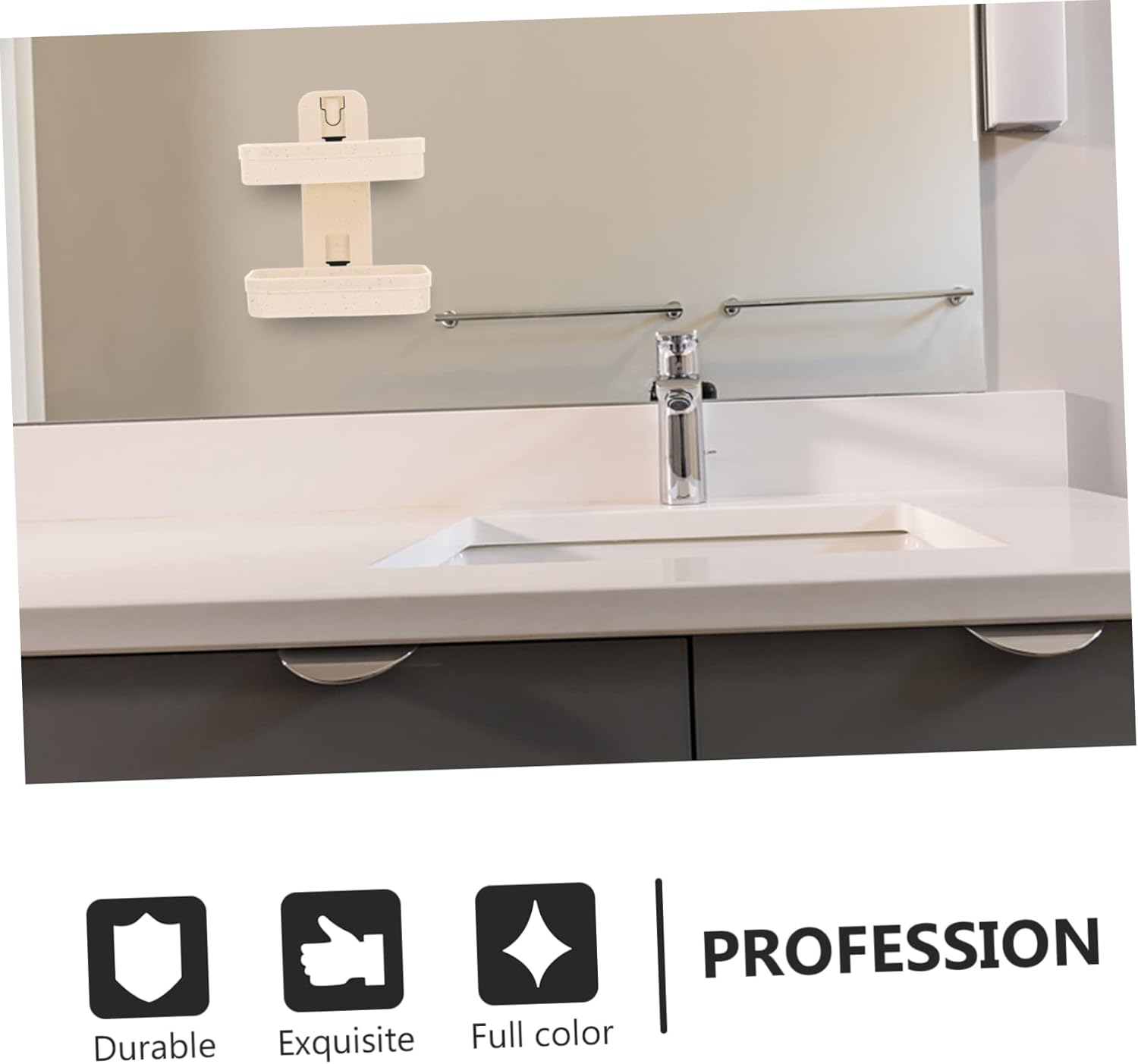 Sturdy Plastic Wall Soap Holder Double Layer 1