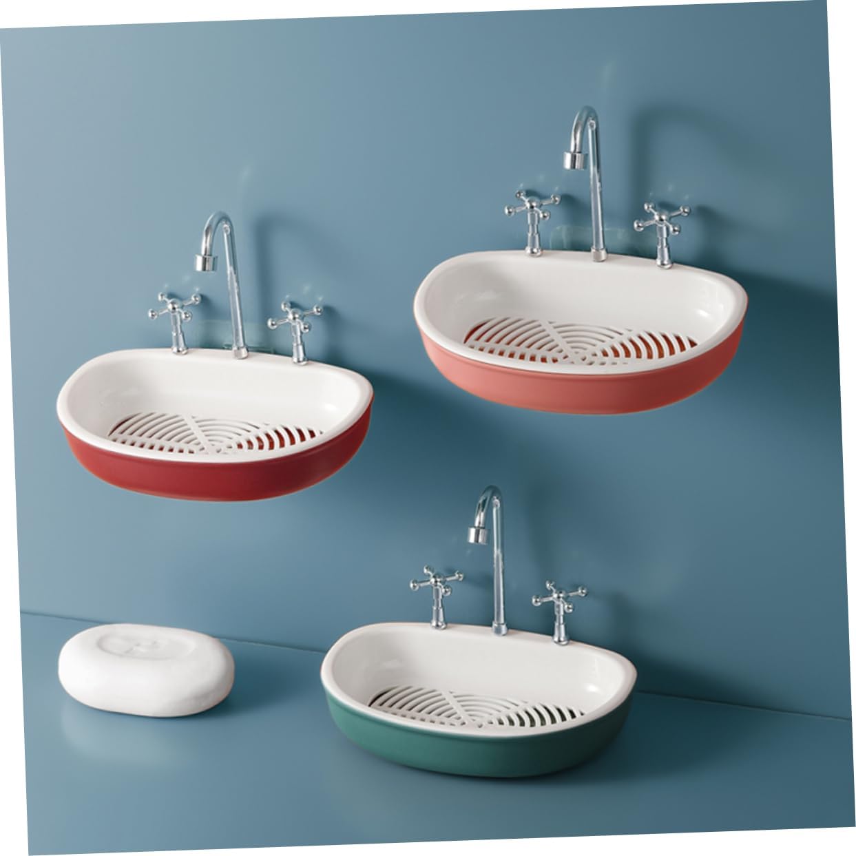 1Pc Creative Suction Cup Soap Dish for Shower and Kitchen