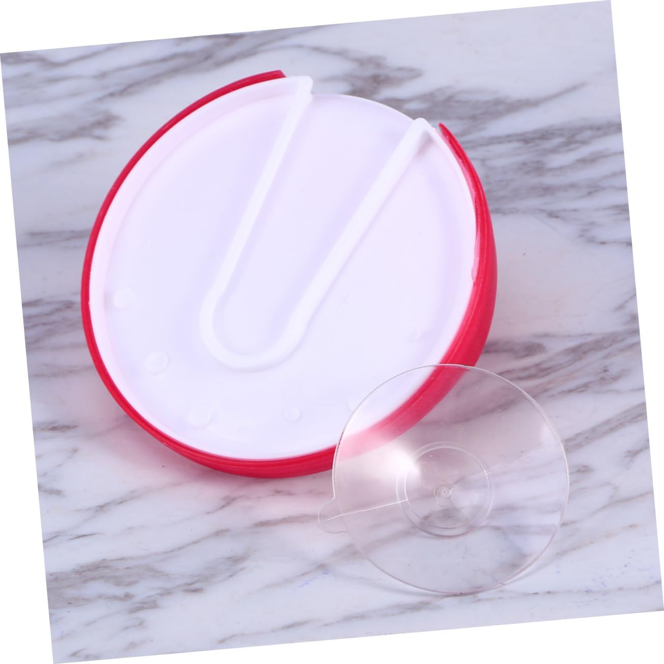 UTHCLO Multi-Functional Soap Dish Red Wall Holder