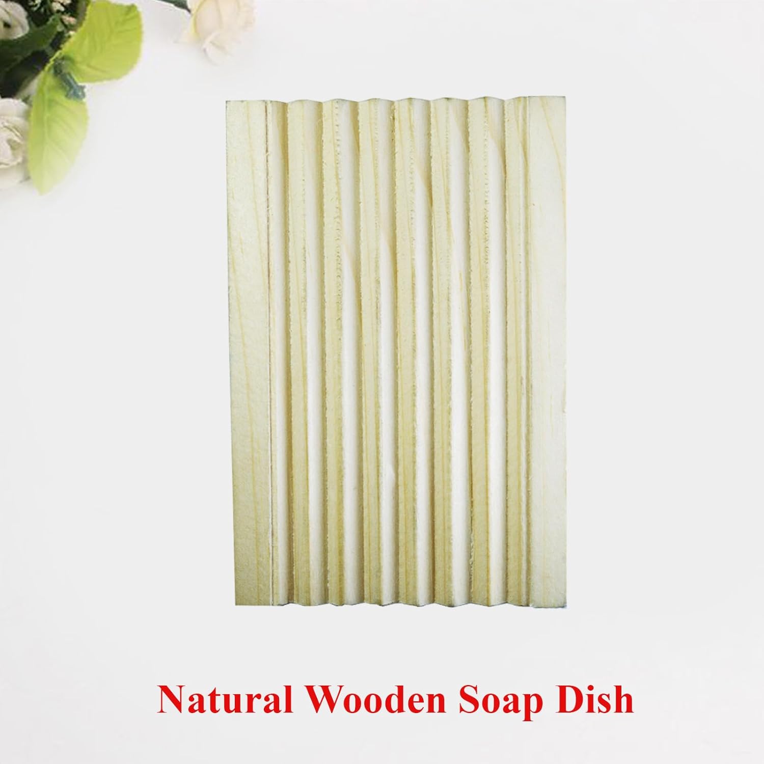 INSTUMAX Simple Soap Dish Wood Natural Pine Minimalist