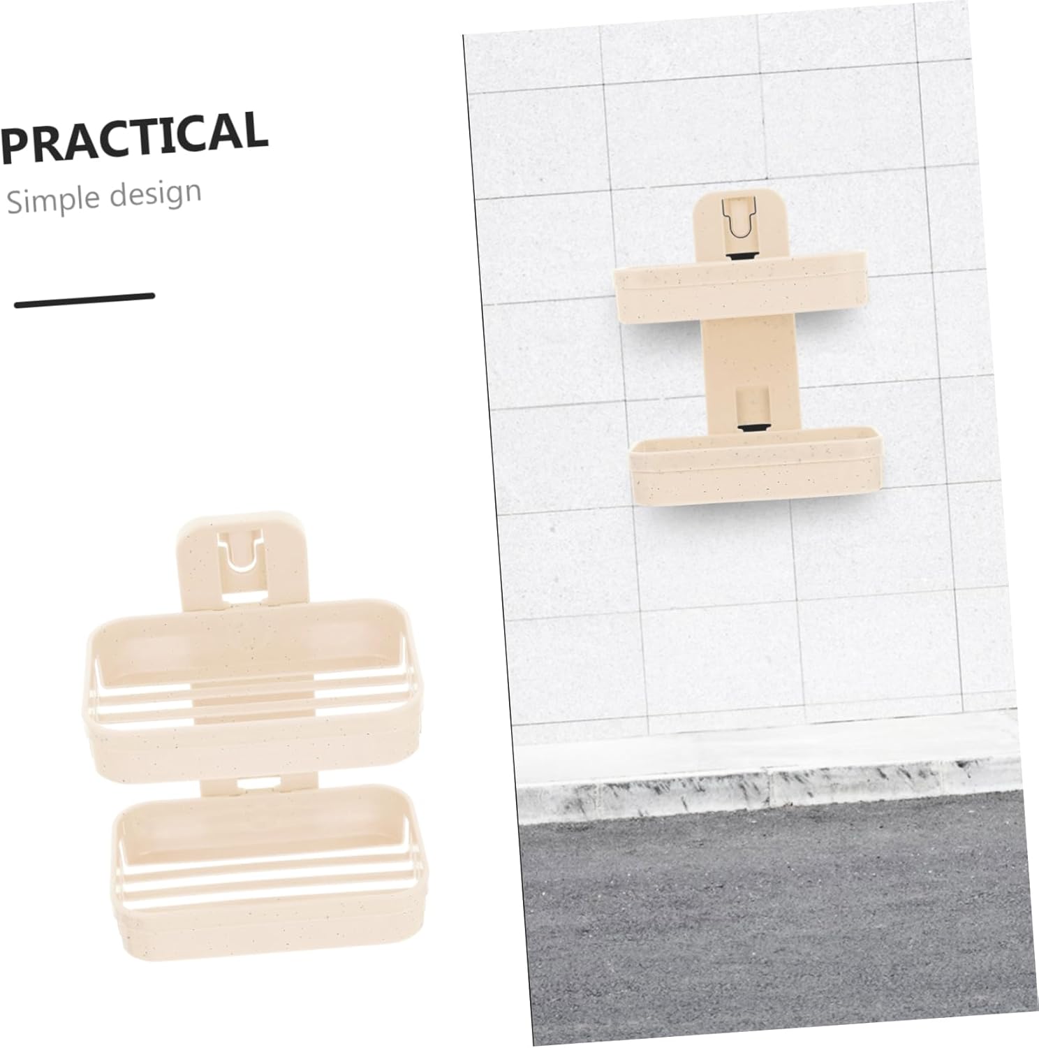 HAKIDZEL 2-Tier Wall-Mounted Soap Holder