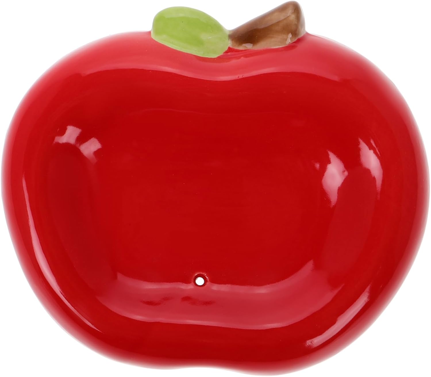 Zerodeko Apple Shaped Ceramic Soap Dish with Drainage