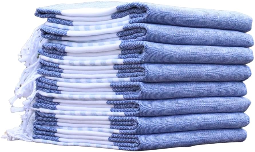Personalized Blue Beach Towel with Monogram