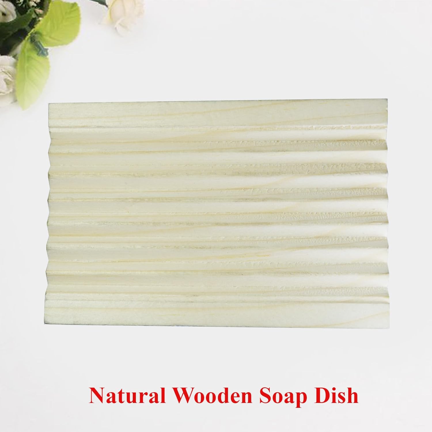 INSTUMAX Simple Soap Dish Wood Natural Pine Minimalist