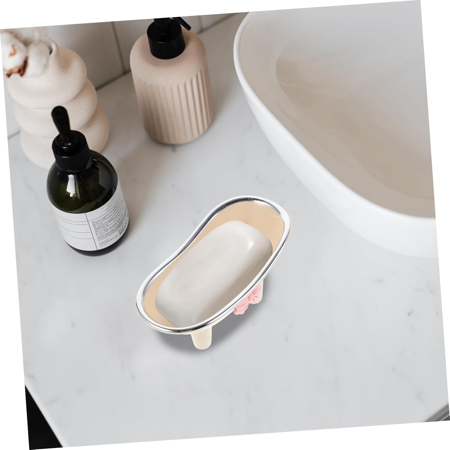 PRETYZOOM Bathtub Shaped Soap Dish Cute Design