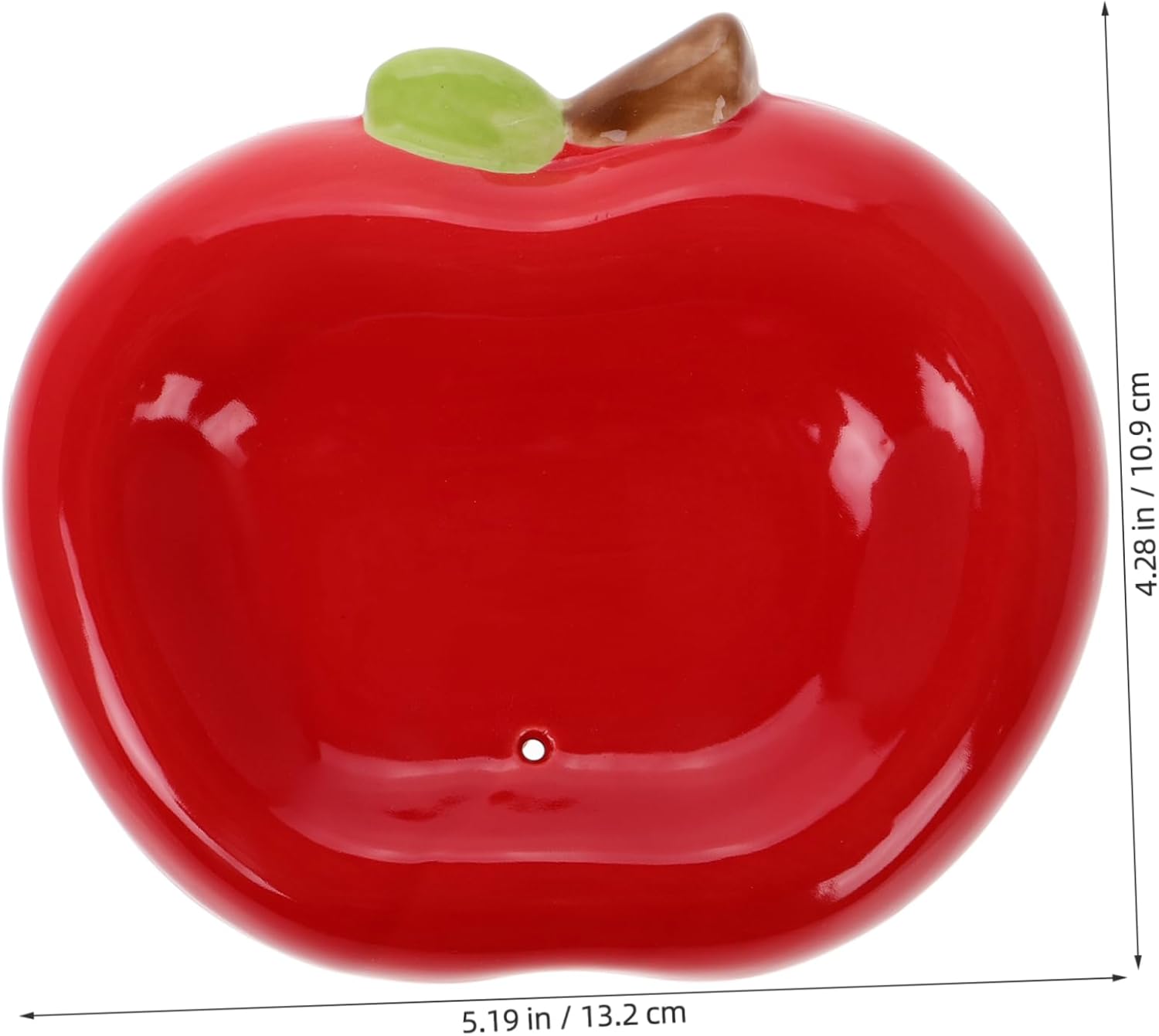 MAGICLULU Apple Shaped Ceramic Soap Holder with Drainage
