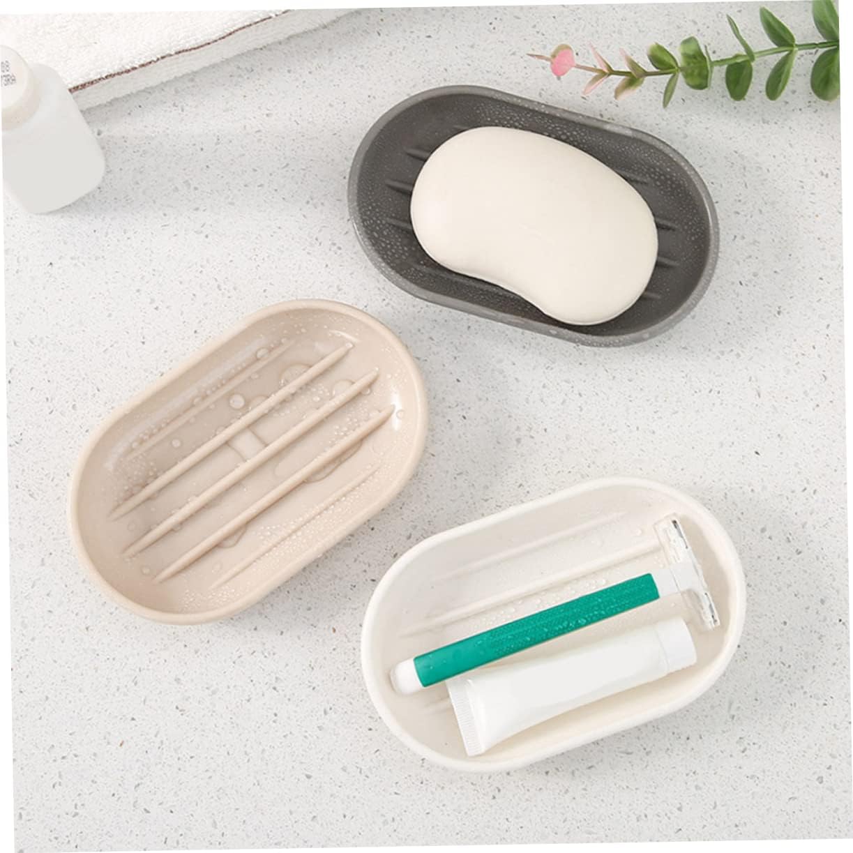 Elegant Beige Soap Holder for Bathroom 1