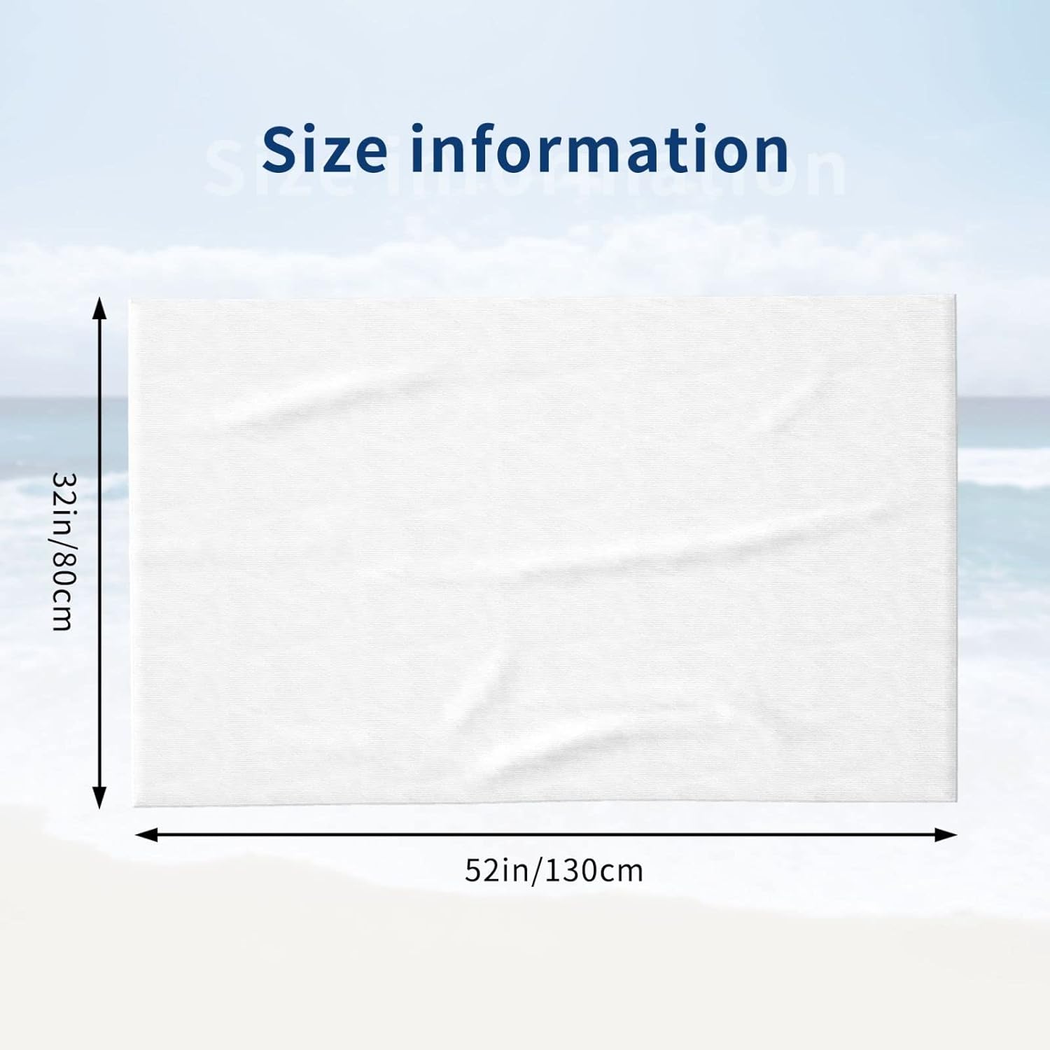 Custom Beach Towels with Logo Text Image