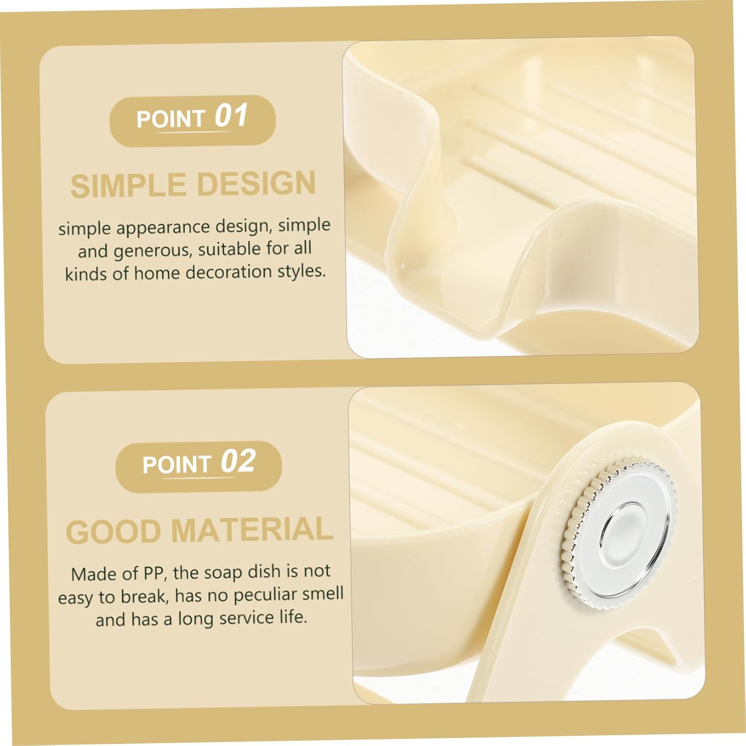 COSMEVIVI Self-Draining Soap Holder for Bathroom Kitchen