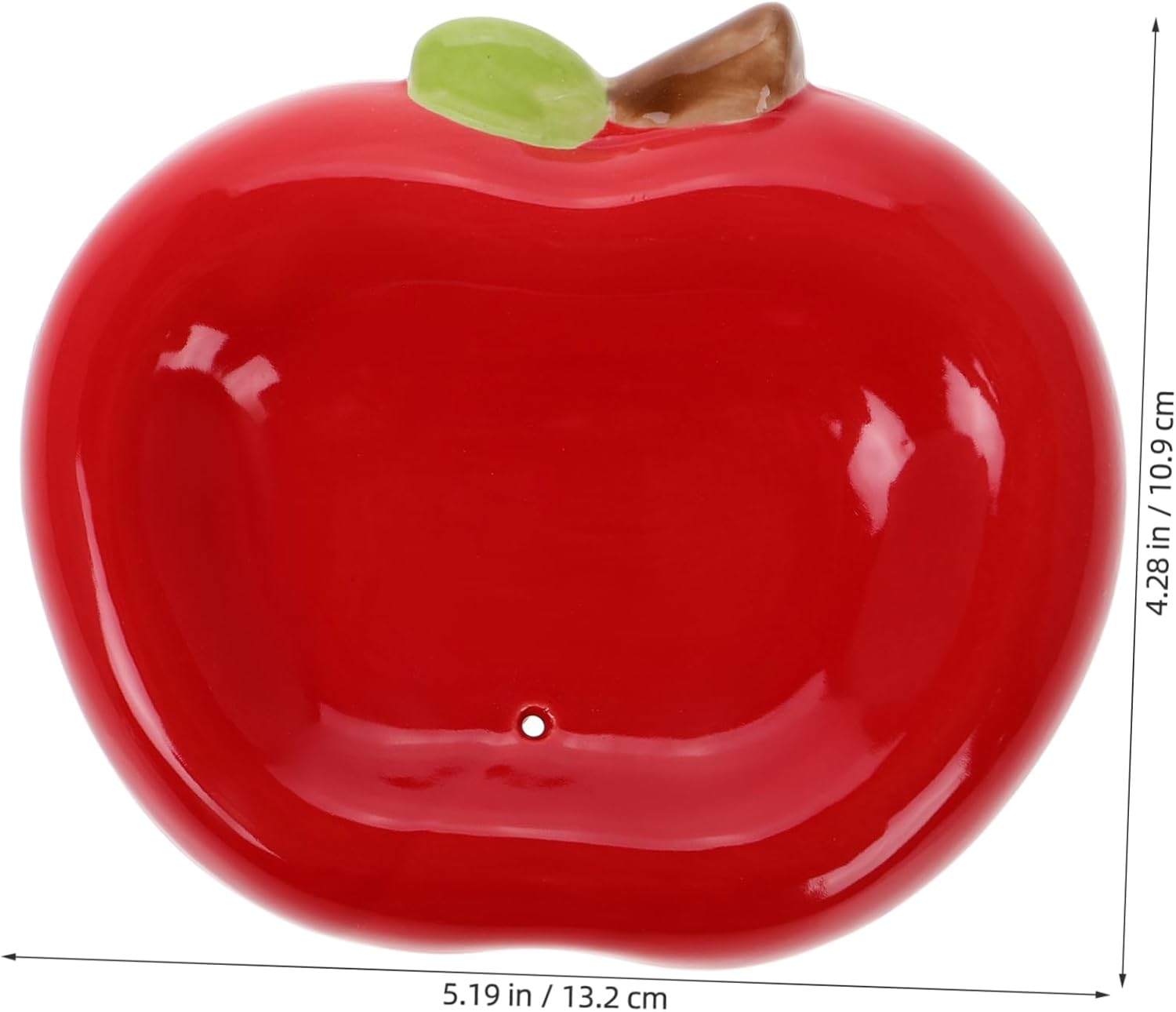 PRETYZOOM Ceramic Apple Soap Holder Modern Bathroom Drainage Dish