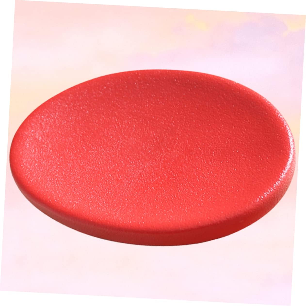 COSMEVIVI 1pc Ceramic Soap Dish Holder for Bar Red Bathroom Organizer
