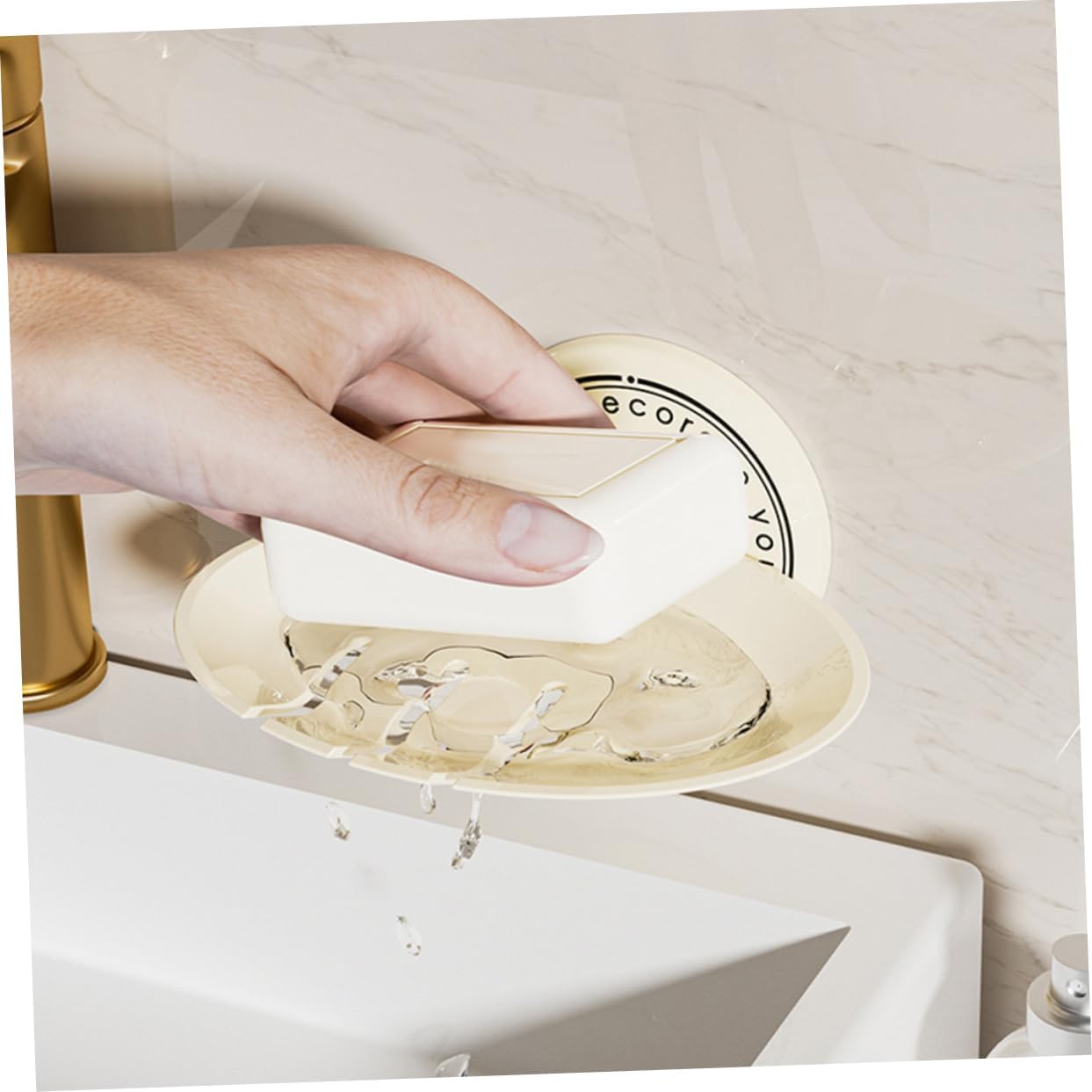 BRIGHTFUFU 2-Piece Abs Soap Holder Wall Mount