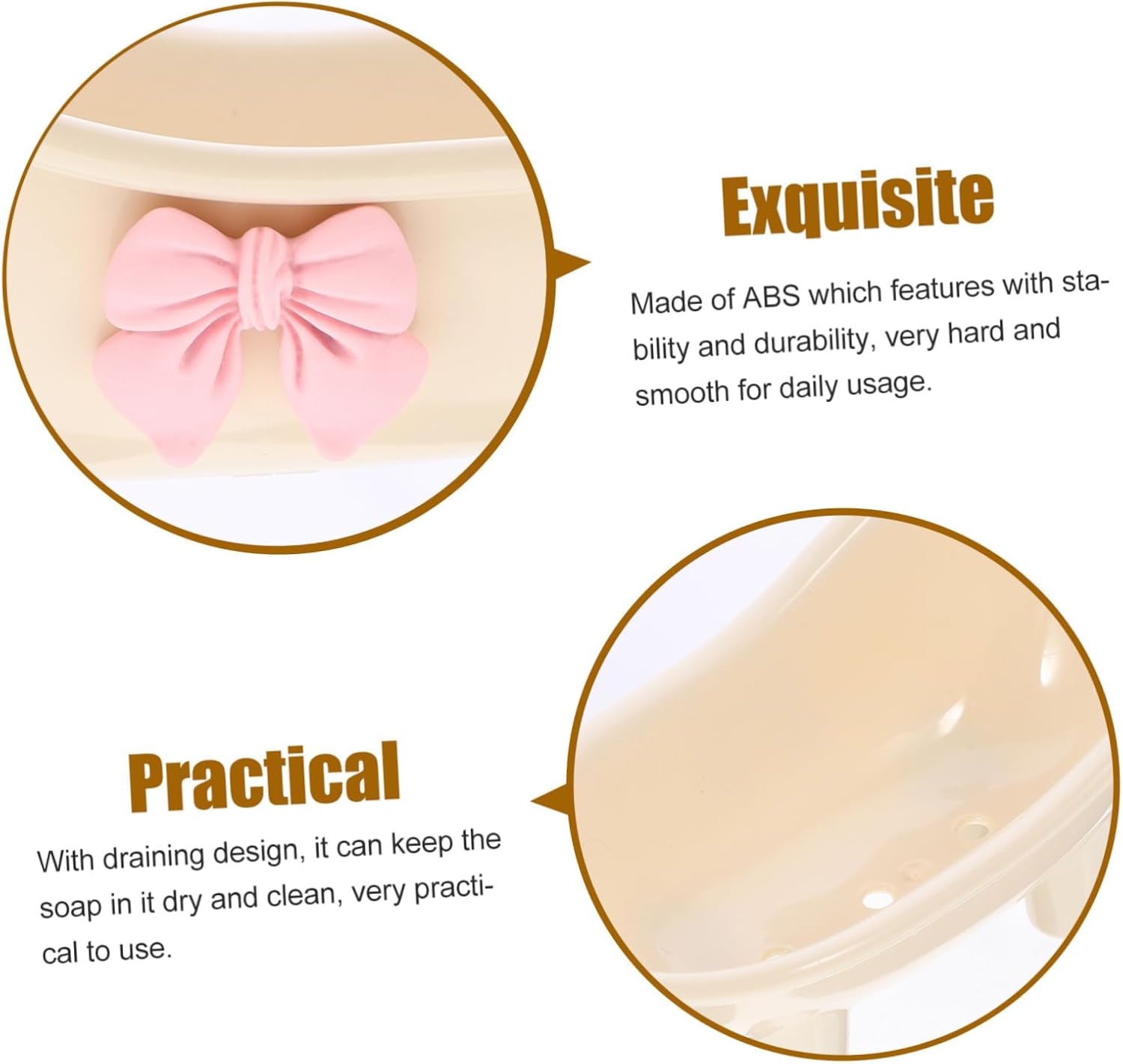 GLEAVI Self Draining Soap Dish for Shower and Kitchen