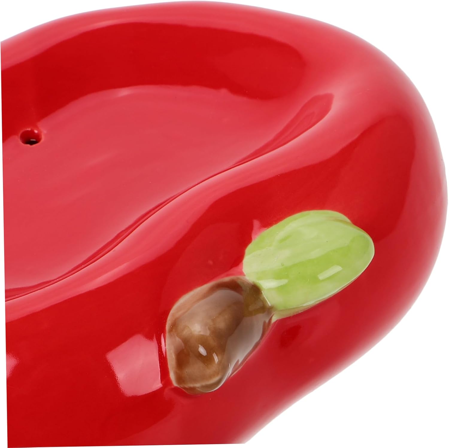PRETYZOOM Ceramic Apple Soap Holder Modern Bathroom Drainage Dish