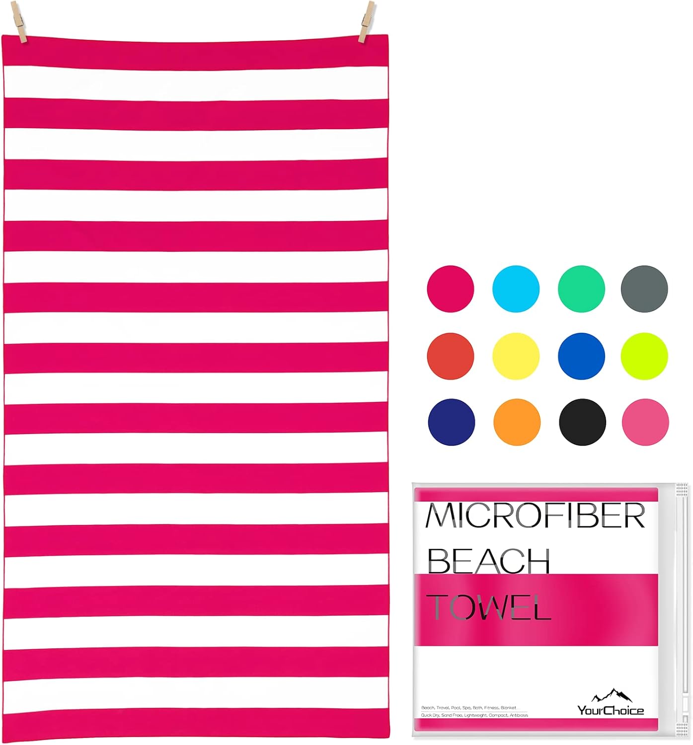 Your Choice Microfiber Quick Dry Beach Towel for Adults Kids