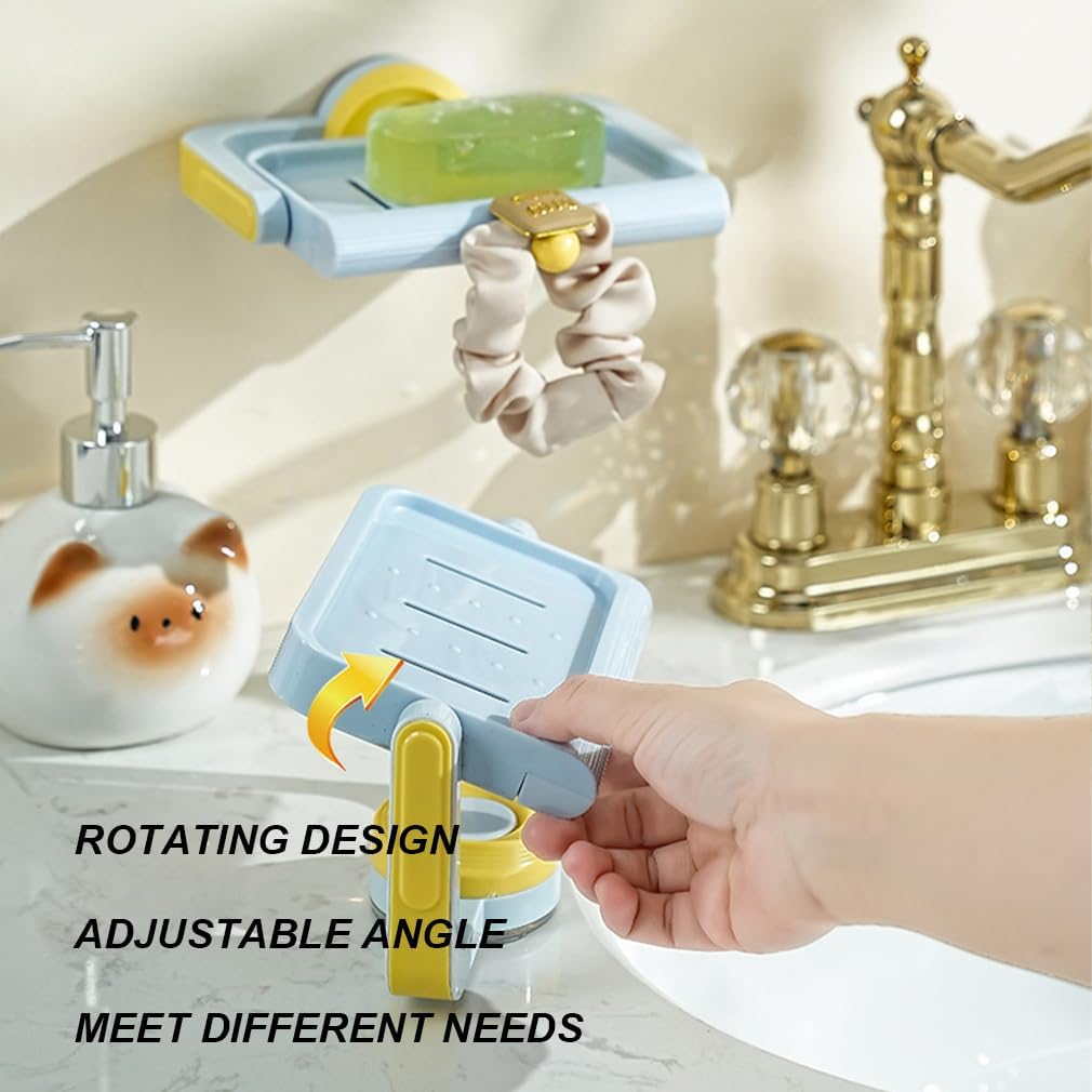 2025 Rotatable Suction Cup Soap Dish Wall Mount