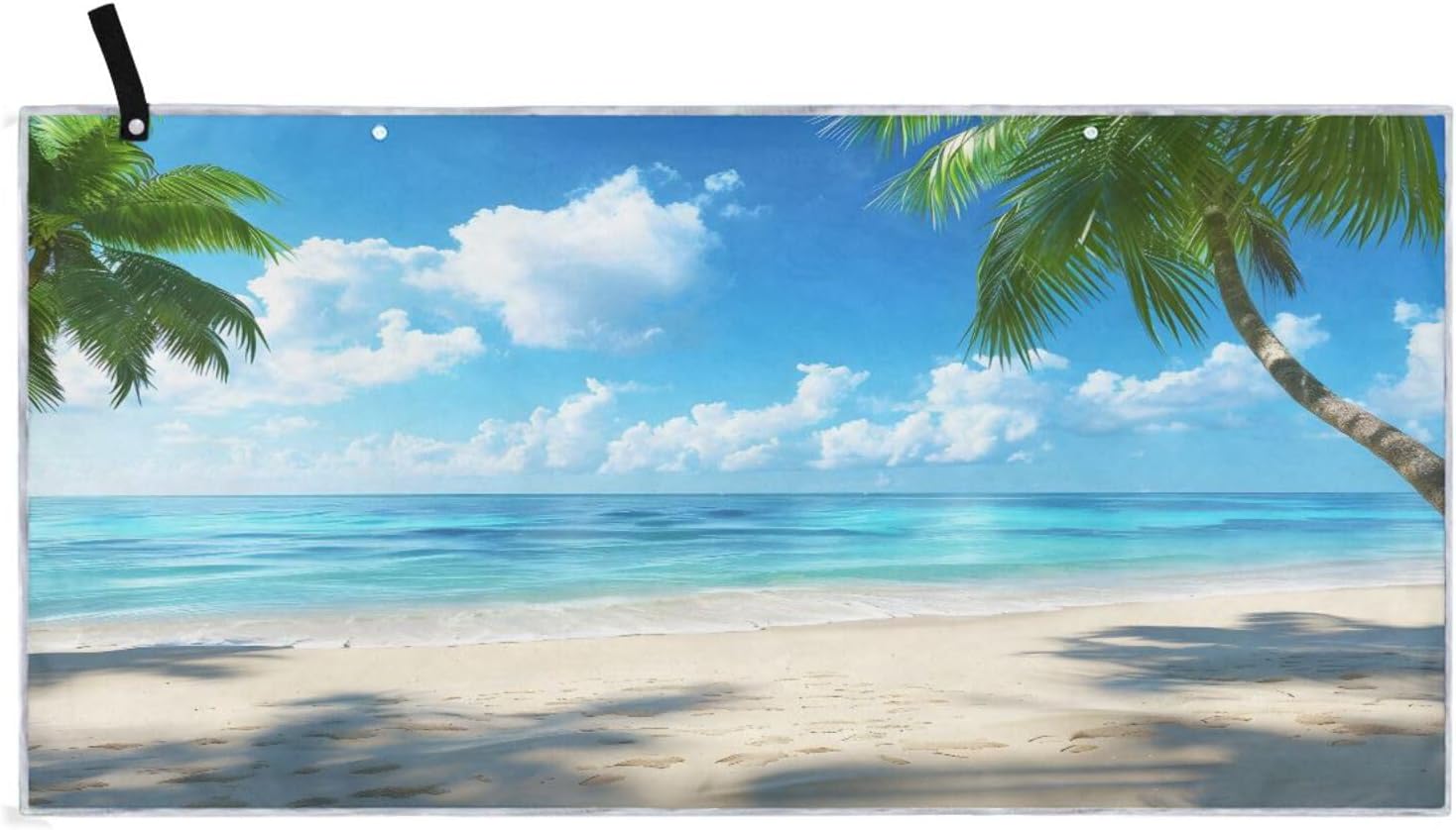 SUABO Tropical Beach Palm Trees Bath Towels with Hanging Loops