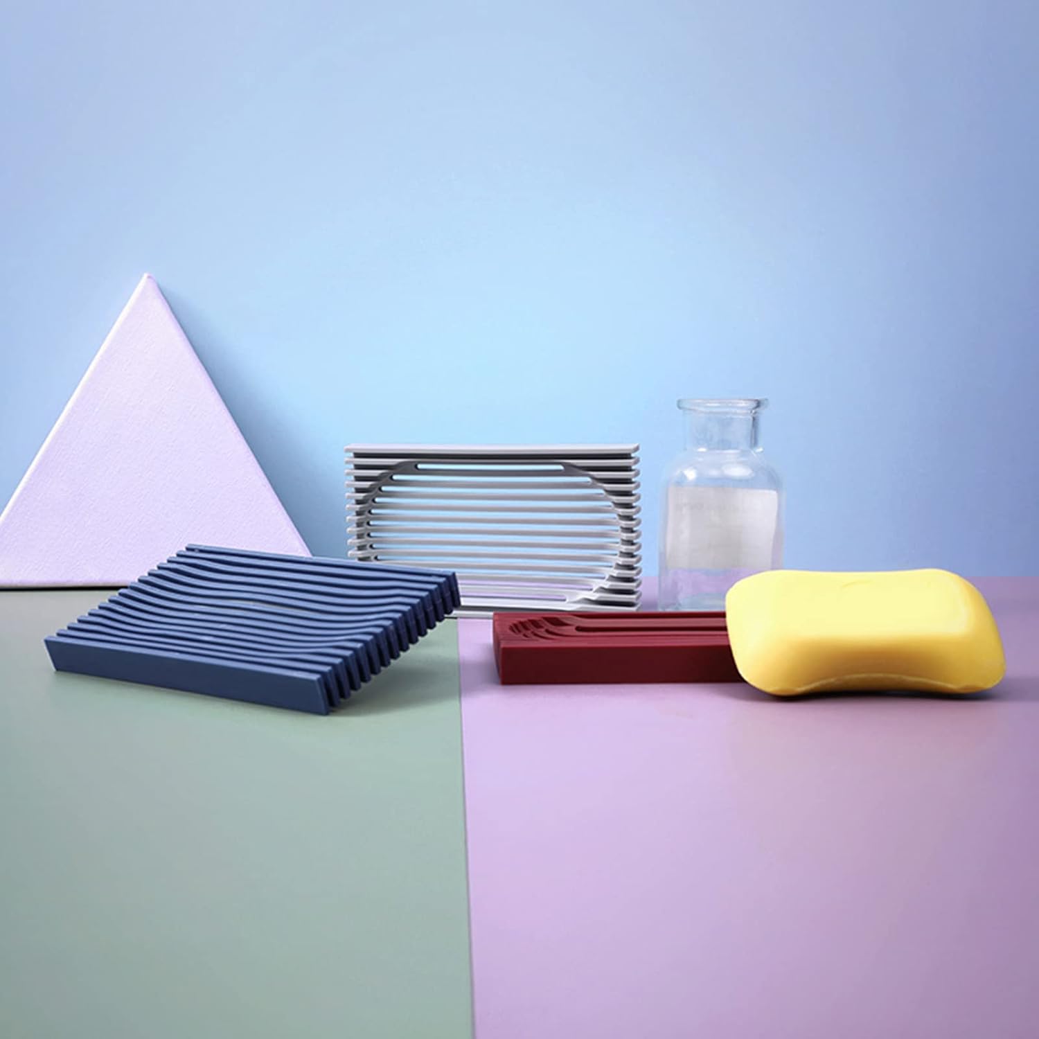 KAKASEA Soap Storage Box Drain Sponge Holder