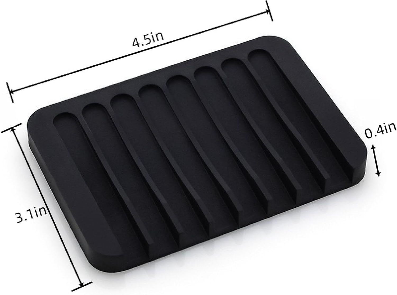 Automatic Draining Soap Tray 2pcs Red Silicone Dish