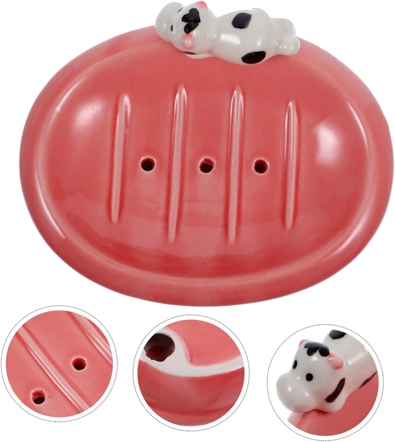Cute Ceramic Soap Holder for Bathroom Kitchen