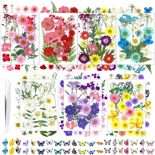 190 Pcs Dried Pressed Flowers for Resin Crafts 1