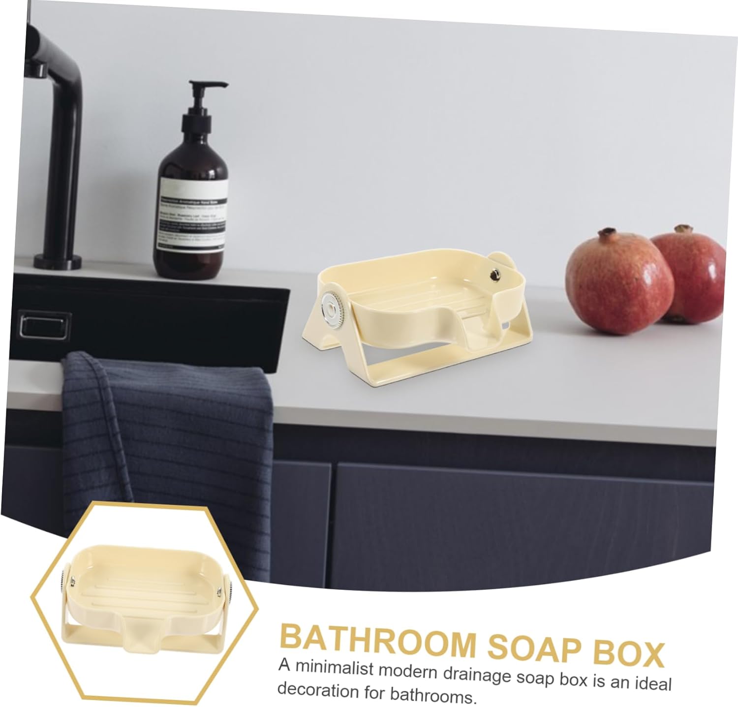 COSMEVIVI Self-Draining Soap Holder for Bathroom Kitchen