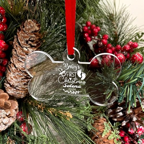 Jasilon Personalized Babys First Christmas Ornament 1