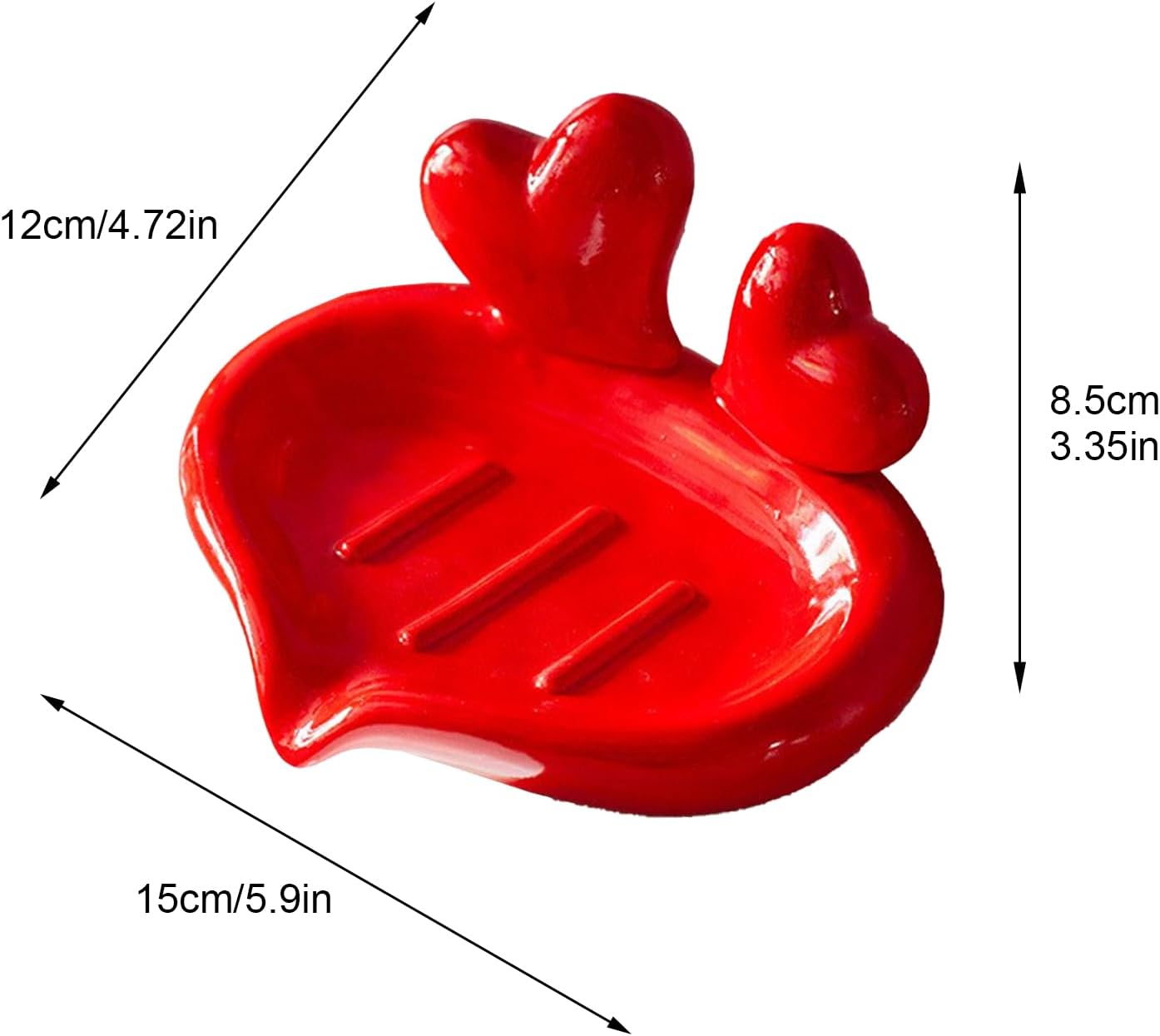 Belupai Heart to Heart Ceramic Soap Dish 1