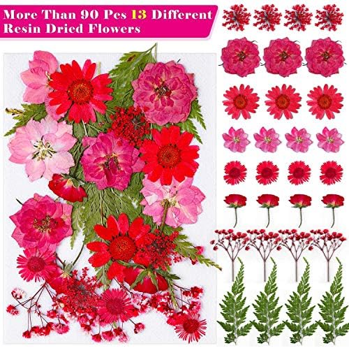 Thrilez 100Pcs Dried Flowers for Resin Crafts and DIY