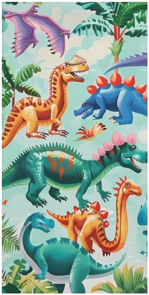 Dinosaur Beach Towel Unique Quick Dry Soft Plush
