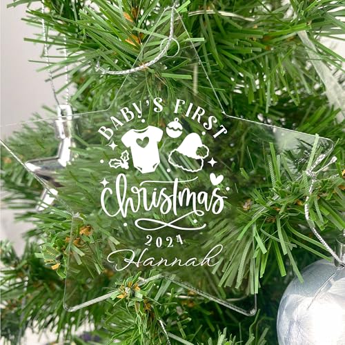 Jasilon Personalized Baby First Christmas Ornament