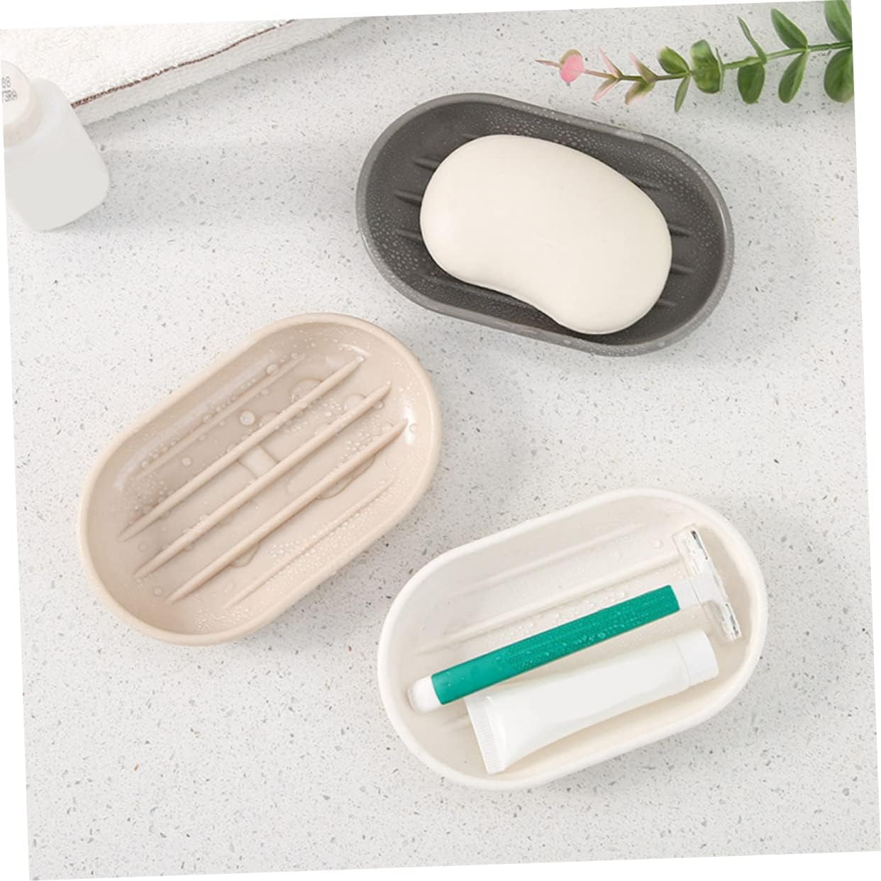 HOOTNEE Oval Soap Dish for Bathroom Shower Bathtub Kitchen