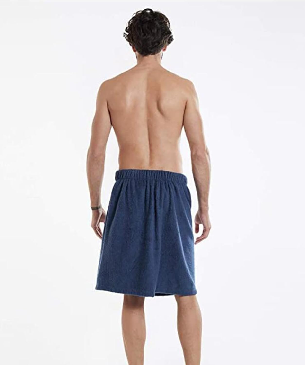 Men Boys Bath Towel with Pocket - Adjustable Elastic Band