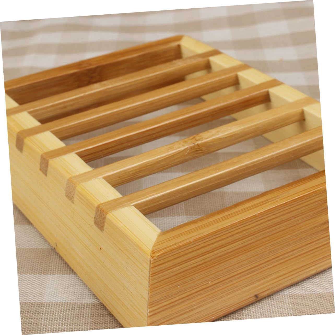 Natural Wooden Soap Dish Tray Holder Organizer Rack