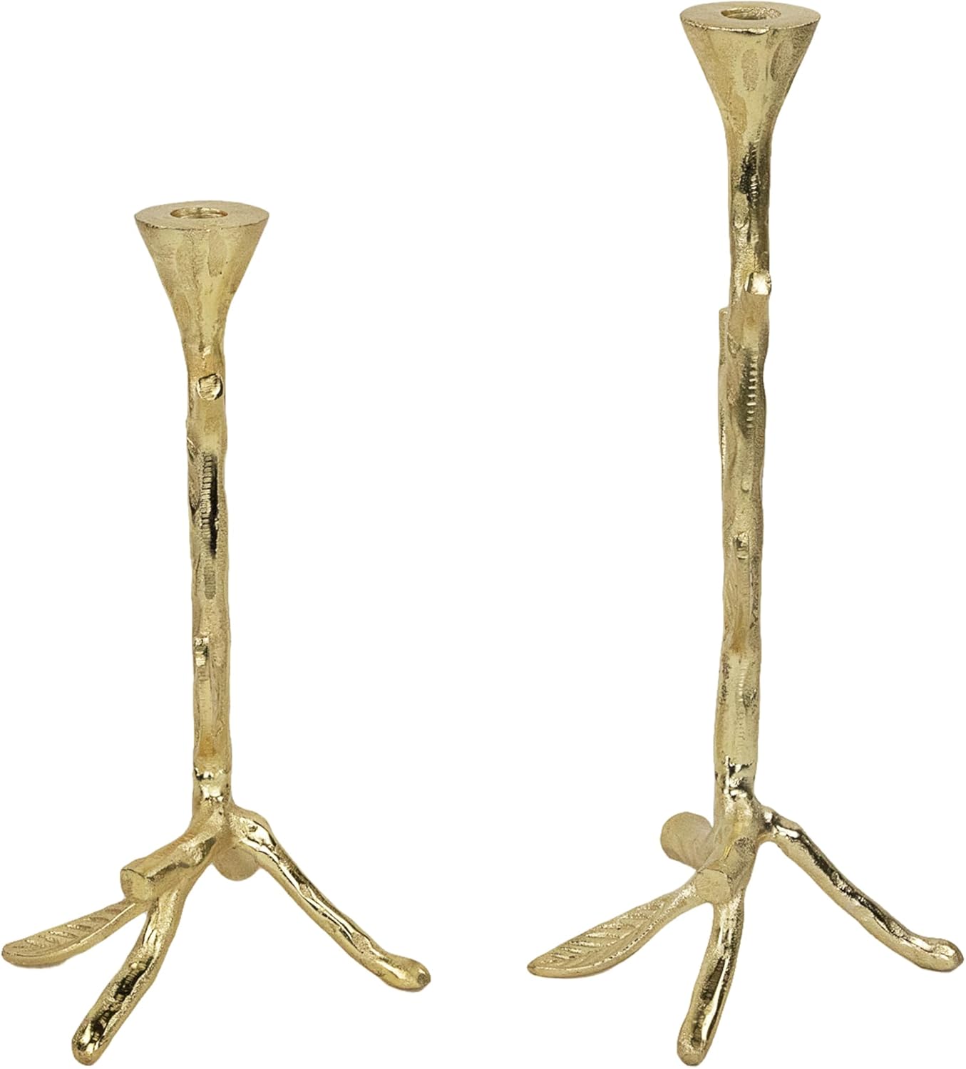 Northlight Leafy Branch Taper Candle Holders - Set of 2
